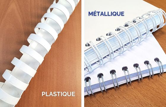 Spirale plastique ou métallique